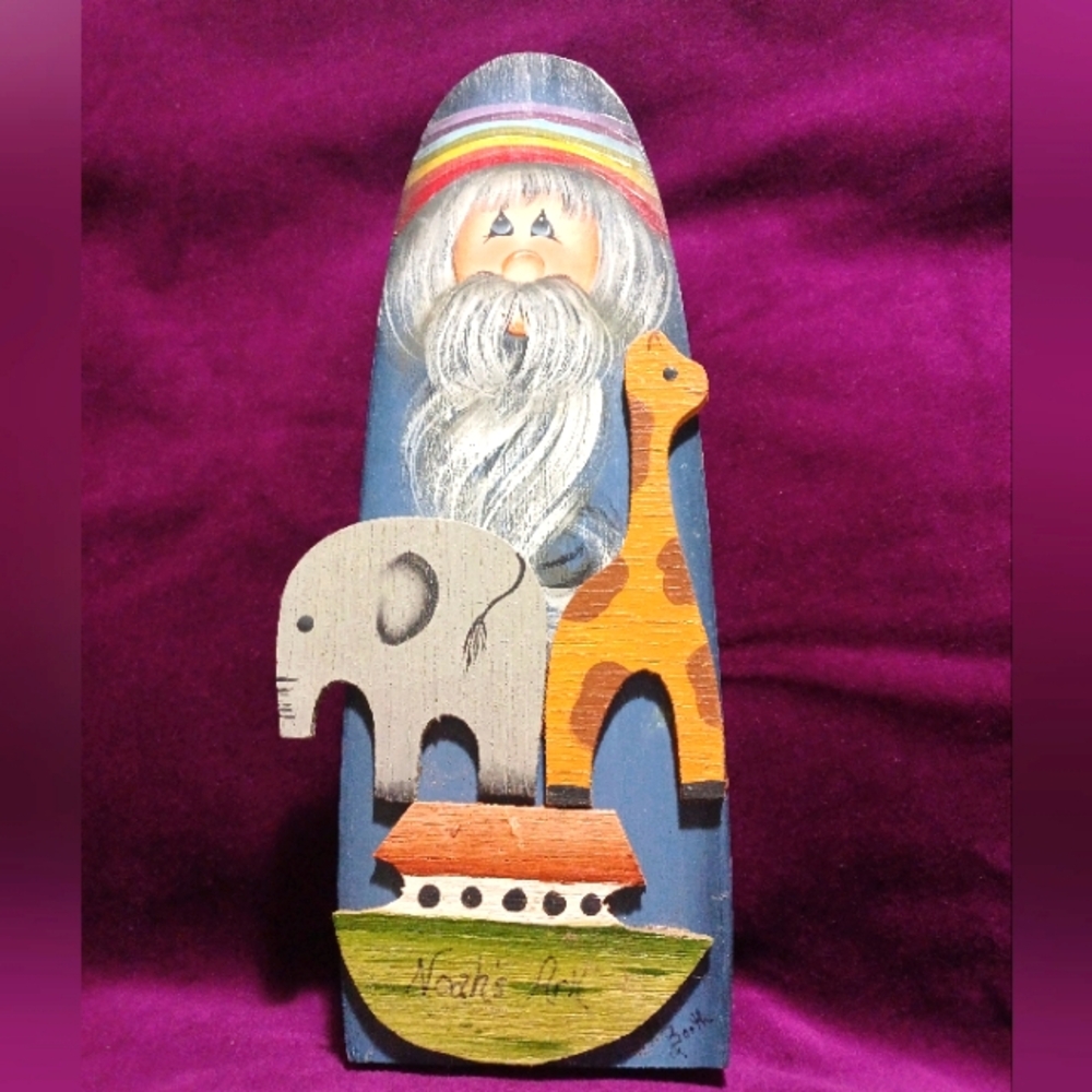 Wooden Noah’s Ark Figurine